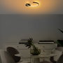 Opviq Moon - 13327 Lámpara de araña negra de metal con LED integrado